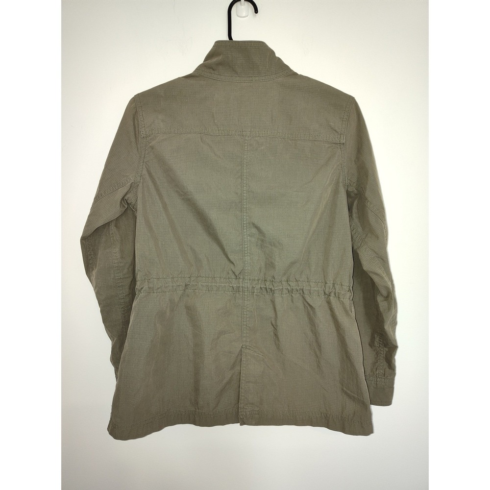Eddie Bauer Women Olive Green Ripstop Utility Field Jacket Petite Medium PM 1236 - Picture 2 of 5